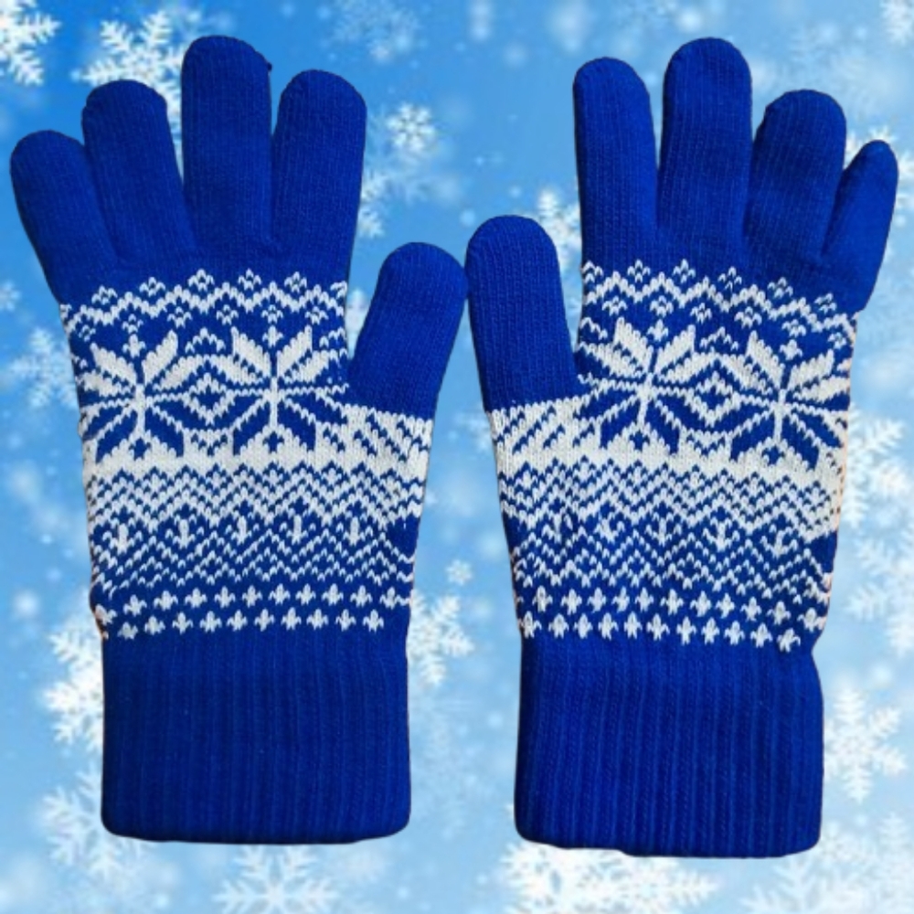 Winter Wonderland Snow Flake Knit Gloves